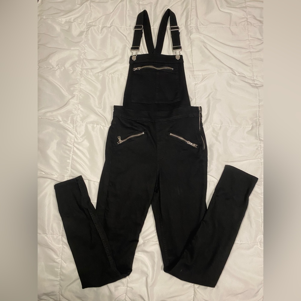 COPY - Black skinny pant overalls